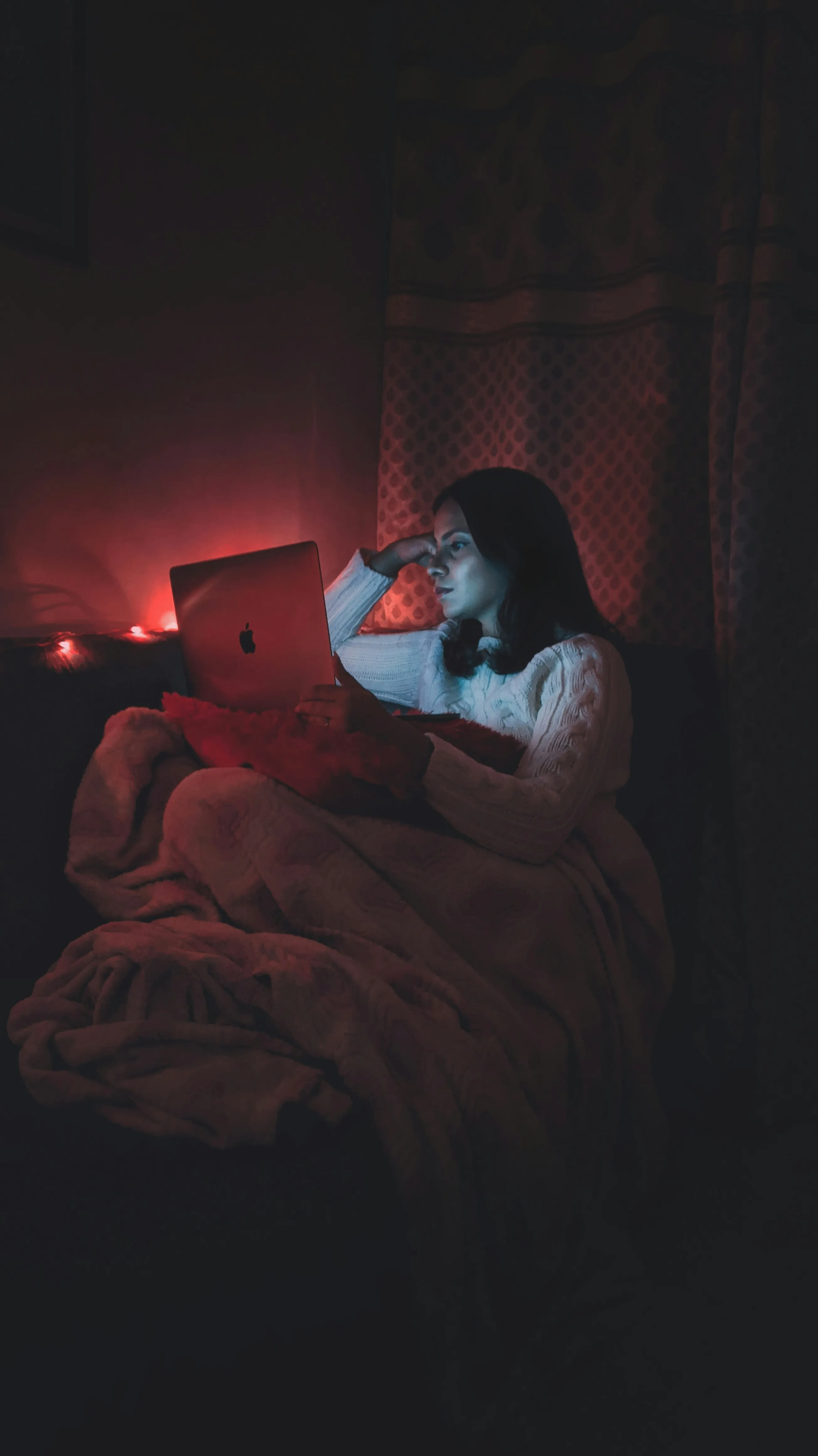 Woman awake at 2 AM worrying about money
